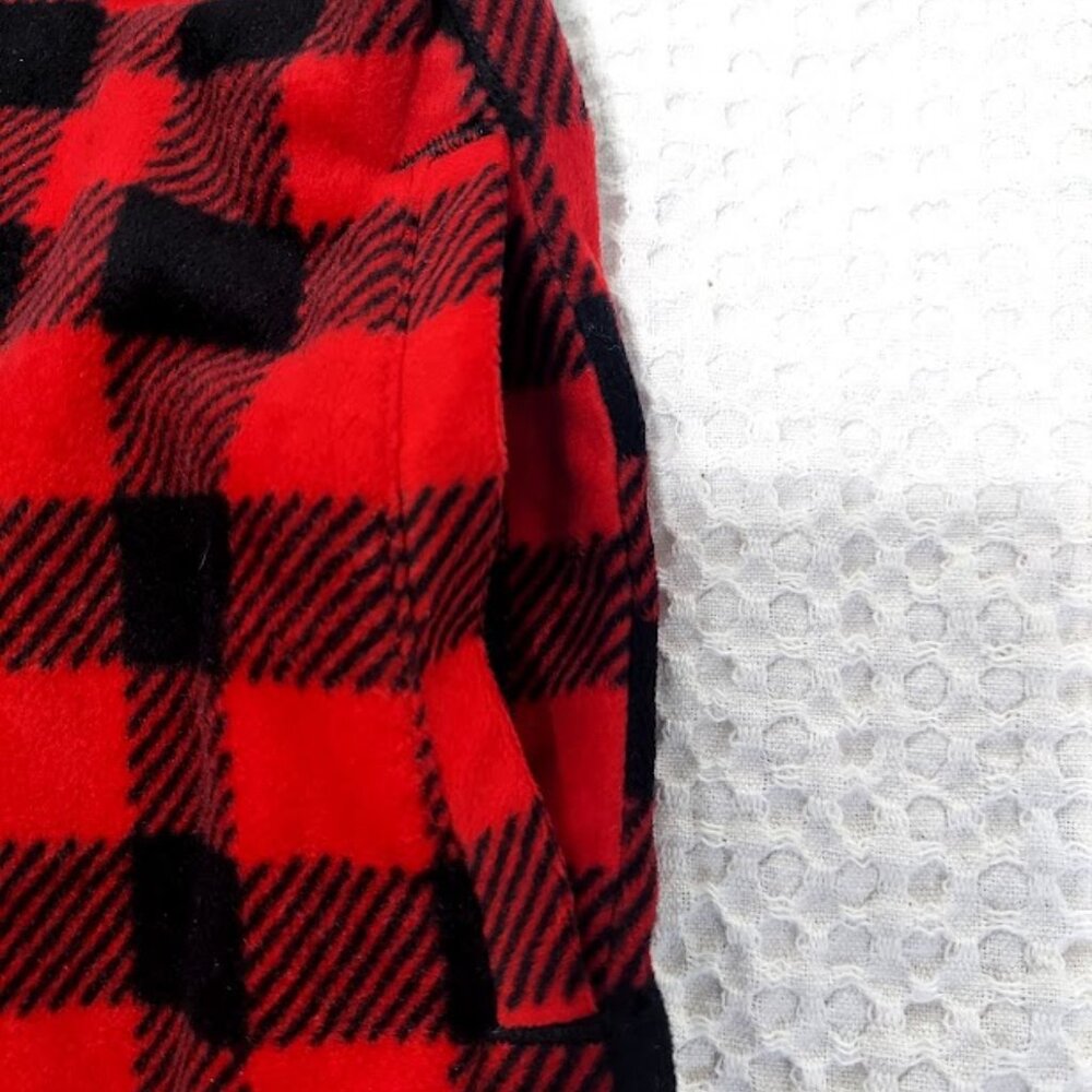 Lee Riders Women's Polar Fleece Top Small Red/Black‎ Plaid With Pockets New - Picture 12 of 14